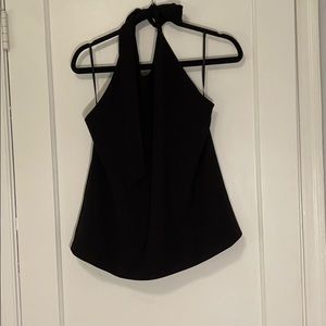 Stunning low back halter top black